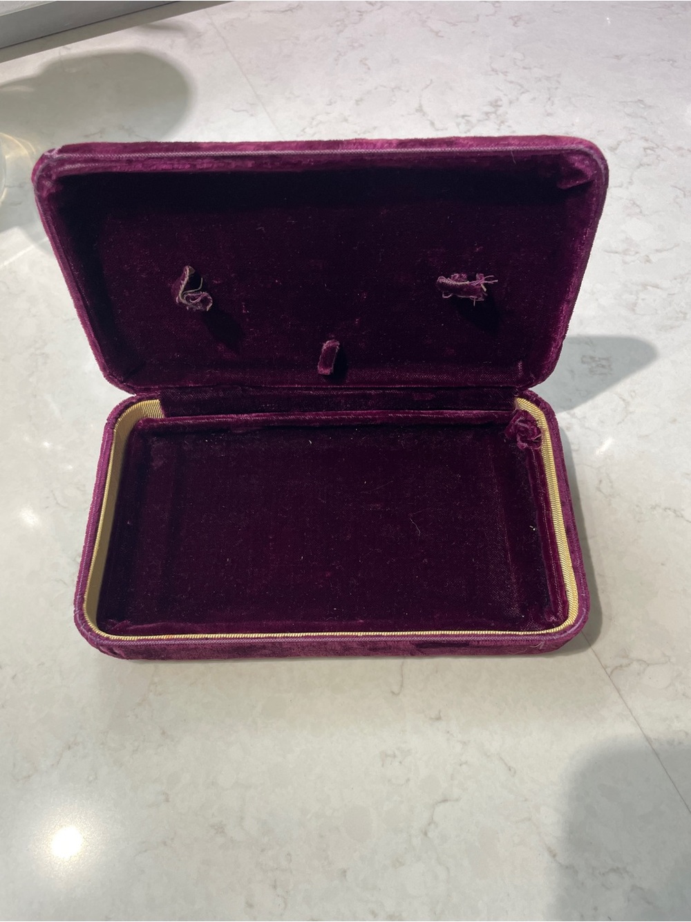 Vintage Purple Velvet Jewelry Box